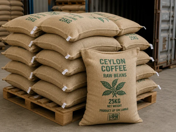 Ceylon Coffee Beans ready for export